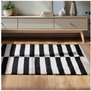 HANSE HOME Vika Wollteppich 80 x 150 cm Schwarz/Weiß