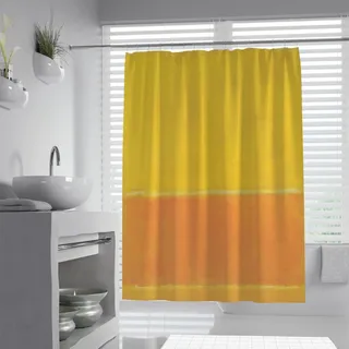 LANDERSION Mark Rothko Stil Duschvorhang gelb und orange wasserdichter Stoff Hotel Luxus Spa Moderne Duschvorhänge für Badezimmer Gästebad W100 x L200cm