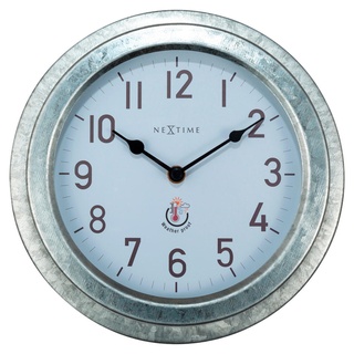 Wanduhr, Silber, Metall, 22x22x5.5 cm, RoHS, CE, Dekoration, Uhren, Wanduhren