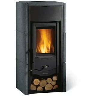 La Nordica-Extraflame® Kaminofen »Asia BII«, schwarz, Naturstein, 6 kW - grau