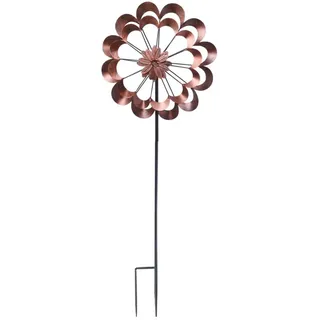 MARELIDA XXL Doppel Windrad 180 cm Kupfer