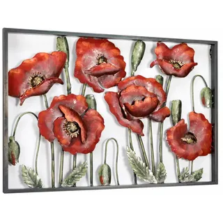 Kunstloft Metallbild, Grün, Rot, Metall, 2.8x60 cm, Bilder und Zubehör, Wandbilder, Metallbilder
