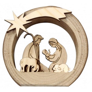 MaMeMi Mini-Krippe aus Holz: Must-Have für Weihnachten [ca 8 cm] TISCHKRIPPE aus Südtirol, echte Handwerkskunst