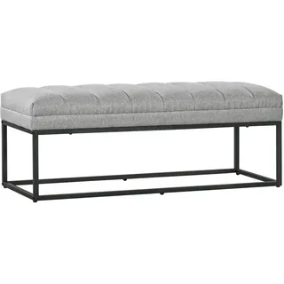 Homcom Sitzbank Leinenoptik Grau 120 x 44 x 45,5 cm