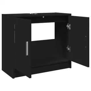 vidaXL Waschbeckenunterschrank 63 x 29 x 55 cm Schwarz