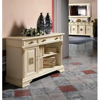 Italienische Design Möbel Antik - Holz Bar Anrichte Schrank Kommode Sideboard