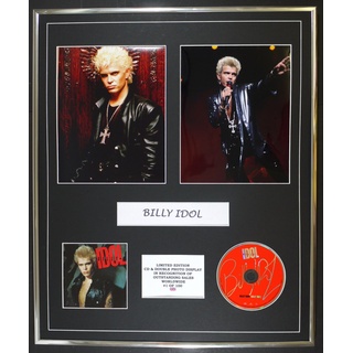 Billy Idol Ltd CD- und Doppel-Fotodisplay für Bild, Edition/COA/Billy Idol
