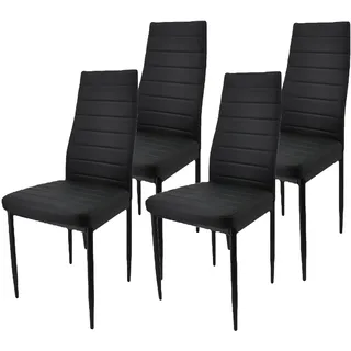 Megaa store Esszimmerstühle, Modernen Esszimmerstühlen Skandinavisches Retro-Design l Eleganter Küchenstuhl für Esstisch oder Wohnzimmer (Black, 4)
