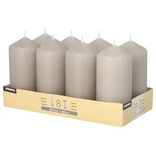 Papstar Stumpenkerze 4,7 x 10 cm 8 St. greige 