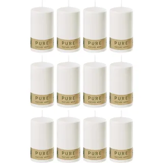 Wenzel Pure Kerze Safe Candle 13x7cm Natural, weiß (12 Stück)