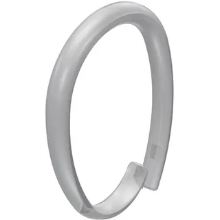 Interdeco Duschvorhangringe oval in Glasklar Kunststoff verschließbare Duschringe 65/49 mm (60 Stück)