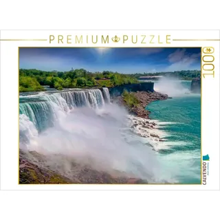 Calvendo Puzzle Niagarafälle - American Falls und Horseshoe Fall 1000 Teile Lege-Größe 64x48cm Foto-Puzzle für glückliche Stunden