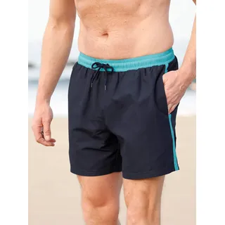 Feel Good Badeshorts FEEL GOOD, Herren, Gr. 5, Normalgrößen, bunt (marine, türkis), Polyester, Badehosen Badeshorts