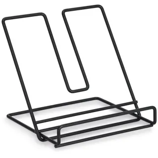 Zeller Present Küchenorganizer-Set Buchständer, Metall, schwarz
