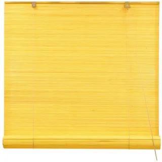 Rollo Bambusrollo Klemmfix, 120 x 220 cm, bambus, Victoria M., verdunkelnd, ohne Bohren, freihängend, Klemmfix, Klemmfix, Bambus gelb 120 cm x 220 cm