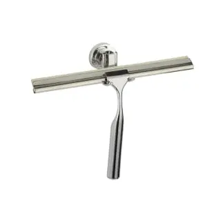 WENKO Bovino Power-Loc Bad- und Duschabzieher 17840100 , Breite: 24,5 cm, Edelstahl