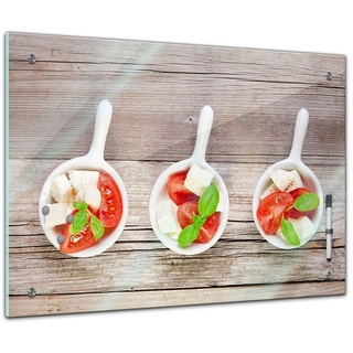 Bilderdepot24 Glasbild, Memoboard - Essen & Trinken - Italienischer Salat bunt 80 cm x 60 cm