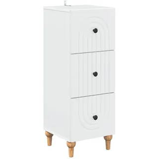 vidaXL Schubladenschrank 33 x 34,5 x 90 cm Weiß