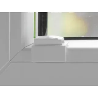 Klebeplatten mit Gelenk inkl. Klemmschuh Spannschuh, weiß, 1x 4 Stück, inklusive Reinigungstuch, Montage von Plissees ohne Bohren am Fensterrahmen - Weiß