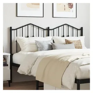 vidaXL Kopfteil Metall Schwarz 140 cm