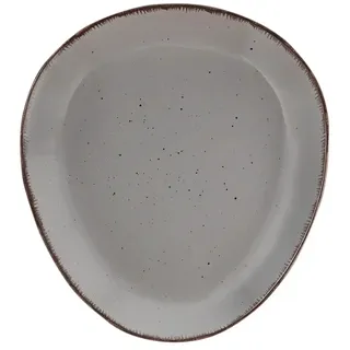 Peill+Putzler Dessertteller dreieckig 23 cm  Siena , grau , Steinzeug/Steingut Ø: 22.5