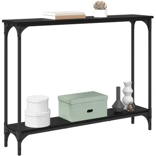 vidaXL Konsolentisch 102 x 23 x 15,5 cm Schwarz