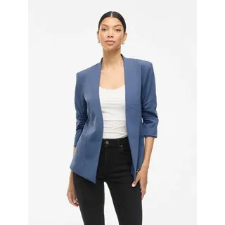 Vila Kurzblazer VIHER NEW 3/4 BLAZER -NOOS Materialmix, regular fit blau XS (34)