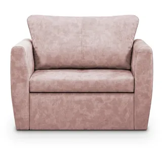 Beautysofa Relaxsessel Kamel (1-Sitzer Sofa Schlafsessel, Relaxsessel für Wohnzimmer) rosa