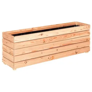 Mega-Holz Pflanzkübel Modulo aus Lärchenholz - Naturbelassener Blumenkasten für den Garten (DIY-Set), 120 x 30 x 39 cm, 140 L Fassungsvermögen beige
