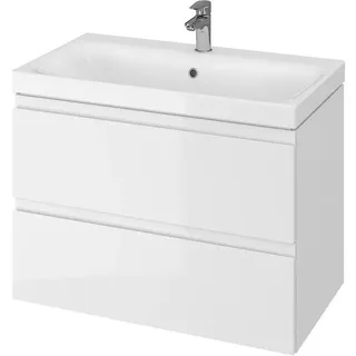 Cersanit Waschtisch-Unterschrank 2 Schubladen 57 x 80 x 45 cm Weiß