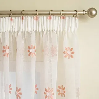 Rosen Dekorative Vorhänge für Kinder - Set von 2 (H 260 x B 140 cm, Rosa Blumen) - Rosa