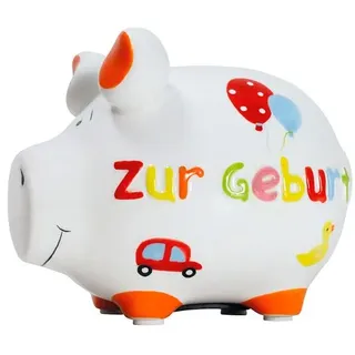 Spardose Zur Geburt 12,5 x 9 cm Keramik Weiß