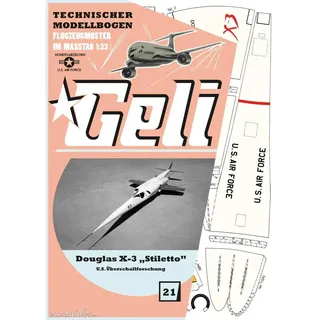 Geli Modellbau GEL345021 - Douglas X-3 Stiletto