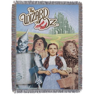 Warner Brothers Wizard of Oz, gewebter Wandteppich, Überwurf, 122 x 152 cm, Mehrfarbig