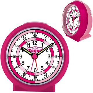 Quarzwecker SCOUT "Lernzifferblatt pink", pink, Wecker, Kinderwecker, Geschenkidee, Kinderzimmer, Schulanfang, Lernwecker