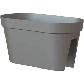 Artevasi Capri Geländer-Blumenkasten Anthrazit 60 cm, Kunststoff, - Grau