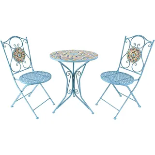 Hti-Living Bistro Set 3-tlg. Blau