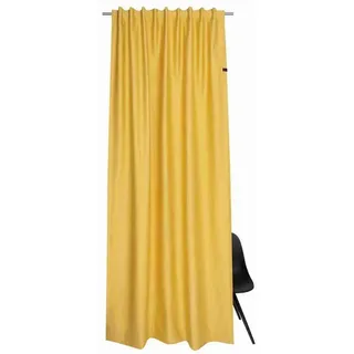 SCHÖNER WOHNEN-Kollektion Vorhang SOFT Blickdichter Schlaufenvorhang (1 St), Mischgewebe, 130 x 250 cm in Gelb gelb 130 cm x 250 cm