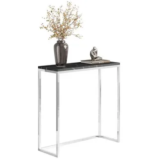 Lookway Konsolentisch MODERN II GRIGIA CHROM 80/100 cm (1x Konsole), Breite 80/100 cm, Höhe: 80 cm, Tiefe: 30 cm schwarz 80 cm x 80 cm x 30 cm