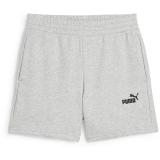 Puma Essentials Small No. 1 Logo High-Waist-Shorts Light Gray Heather XL