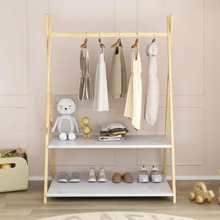 Idimex Kinderkleiderschrank DANILO 0 x 0 cm Kiefer lackiert weiß