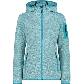 CMP Damen Unterjacke Kapuzen Fleecejacke Strick, Größe 34 in Blau 02