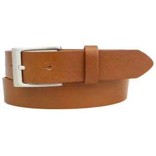 BELTINGER Ledergürtel Gürtel aus Vollrindleder 3 cm - Anzug-Gürtel für Damen Herren 30mm - C (1-St) braun|silberfarben 105 cm (Gesamtlänge 120 cm)