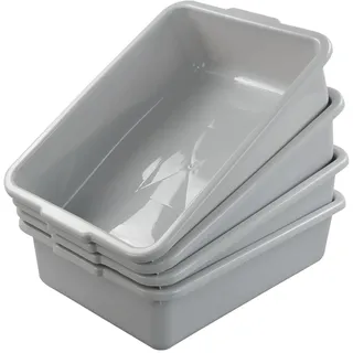 Qqbine 8 L Spülschüssel Plastik, Kunststoff Wannen, Grau, 4 Stück