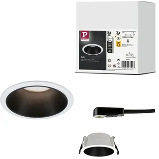 Paulmann Einbauleuchte Cole rund 88mm GU10 max. 10W 230V dimmbar Weiß/Schwarz matt