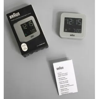 Braun Clock digital Wecker BC08G-DCF Weiß Schwarz Neu