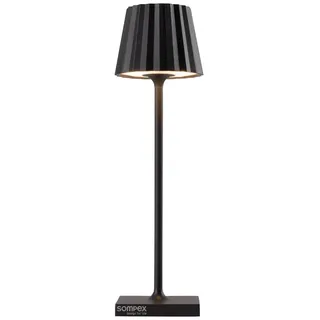 SOMPEX Akku-Tischleuchte Aluminium 21,0 cm inkl. dimmbarer LED schwarz
