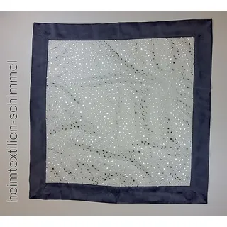 Tischdecke Mitteldecke WEIHNACHTEN Decke STERNE Deckchen grau-silb ORGANZA 85x85