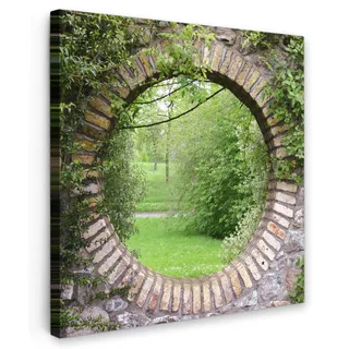 OnlyWow© Outdoor Poster 50x50 cm Gartendeko Wetterfest Wanddeko Terrasse Leinwandbilder Aesthetic Deko Außenbereich Wandbilder Modern Draußen Park - Aussicht - Natur