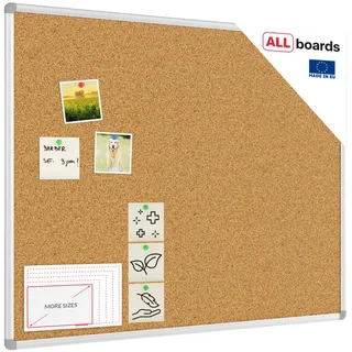 ALLboards Pinnwand 100 x 80 cm Braun